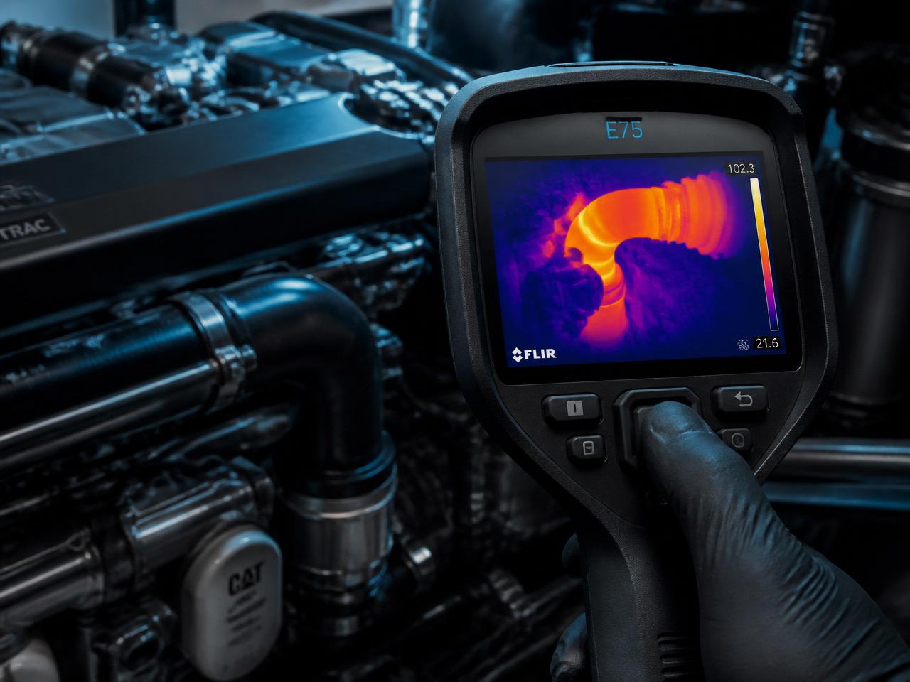 Thermal imaging camera used during an engine room inspection